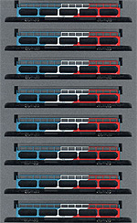 Car Transporter KU 5000 Tricolor - 8 Cars Set - Kato 10-1603