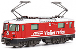 Alpine Electric Locomotive Ge4/4-II RhB Logo Bergün 618 Viafier retica - Kato 3102-3