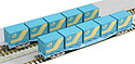 KOKI 104 Freight Cars with Containers - 2 Cars Set - Kato 10-317