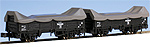 Open Wagons TORA 45000 with Load (cover) - 2 cars set - Kato 8027-1