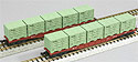 Freight Cars Chiki 5000 Bogie Container Wagons - 2 Cars Set - Kato 8044
