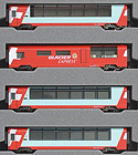 Glacier Express Swiss Alps - 4 Cars Add-On Set - Kato 10-1146