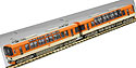 Eizan Railway Type 900 "Kirara" Orange - 2 Cars Set - Kato 10-412