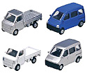 Delivery Trucks and Vans - 4 Cars Set - DioTown - Kato 23-508