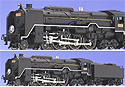 Steam Locomotive 4-6-4 Type C62 with tender (Tokaido line) - Kato 2019-2