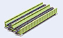 Double Track Plate Girder Bridge 186mm (7 5/16") Light Green - Kato 20-456