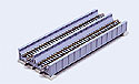 Double Track Plate Girder Bridge 186mm (7 5/16") Gray - Kato 20-457