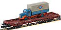 Flat Wagon with Mercedes Benz L3500 Truck (Agfa) - Hobbytrain H23816