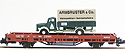 Flat Wagon with Mercedes Benz L3500 Truck (Armbruster) - Hobbytrain H23817