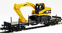 Flat Wagon with CAT Excavator Car - Hobbytrain H23870