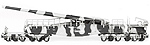 Railway Gun Car with K5 Leopold Artillery DRG (winter camouflage) - Hobbytrain H23603