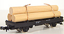 Flat Wagon CHI 1 Freight Car with Removable Logs - Tomix 2710