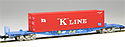 Container Wagon KOKI 104 (with "K" Line marine container) - Tomix 2786