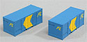 Containers Type UC-7 Shape 10t (FL) - 2 containers set - Tomix 3103