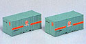 Containers Type UC-7 Shape 10t (Fukuyama) - 2 containers set - Tomix 3106