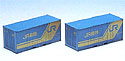 Containers Type 30-A Shape 9t (blue) - 2 containers set - Tomix 3117