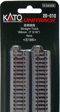 KATO N scale straight Rail 186mm 4pieces  Straight Track S186 